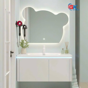 Bộ Tủ Chậu Lavabo Cao Cấp GK19 + Gương Gấu