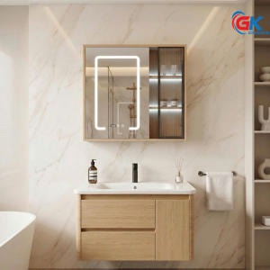 Bộ Tủ Chậu Lavabo  Vân Gỗ GK-VG01